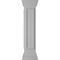 Ekena Millwork 10"W x 48"H Corner Newel Post with Panel, Flat Capital & Base Trim (Installation kit included) NWL10X48CPF0B0 - alternate 1